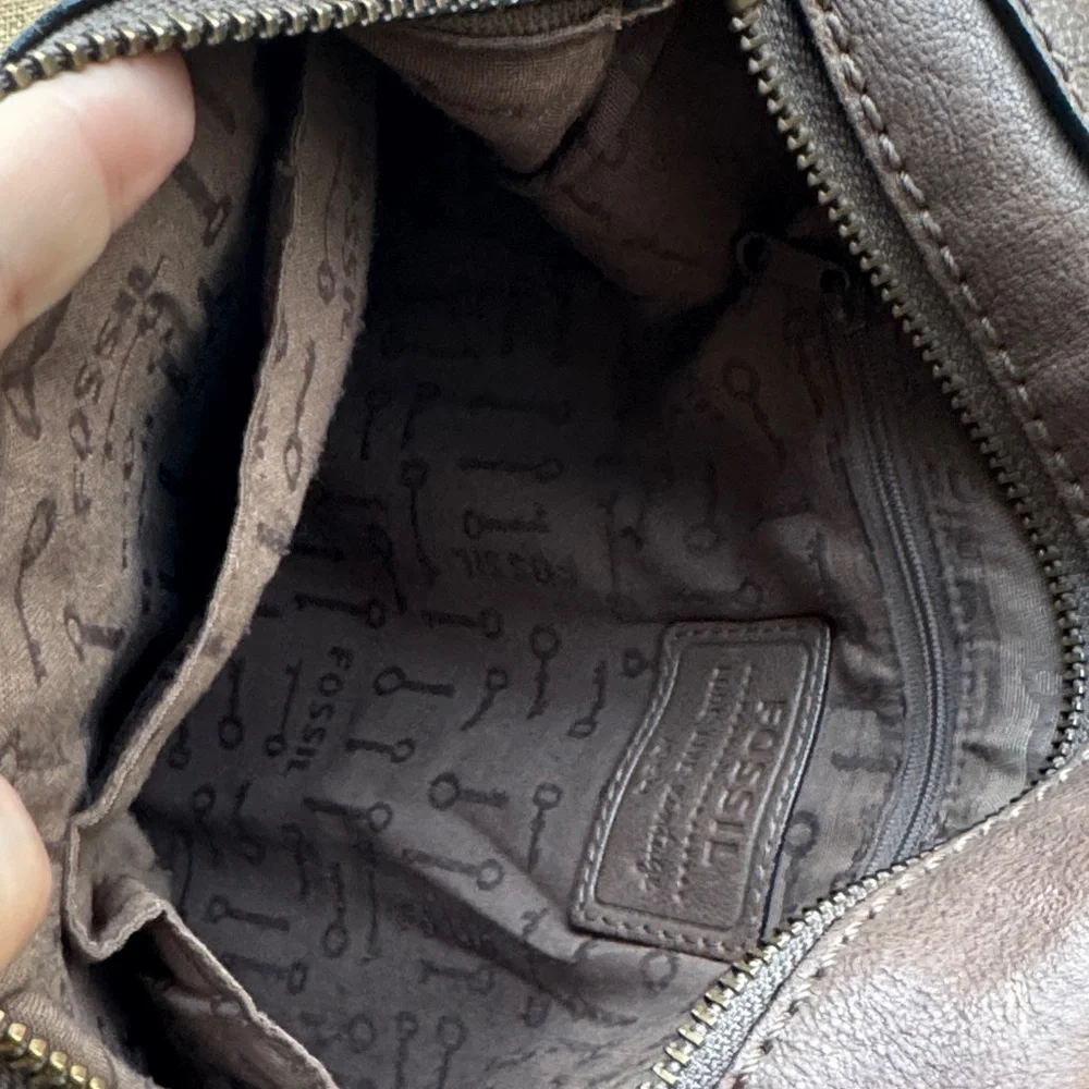 Fossil Rare Emily Crossbody Leather Bag Messenger Brown